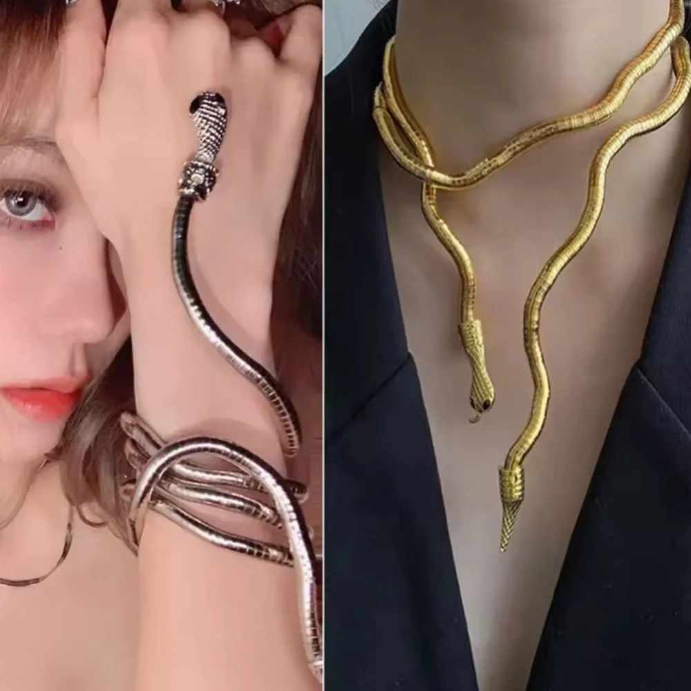Silver Serpenti Snake Necklace-Bracelet Multifunctional - Picture 13 of 17